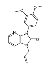 1-allyl-3-(3,4-dimethoxy-phenyl)-1,3-dihydro-imidazo[4,5-b]pyridin-2-one结构式
