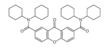 2-N,2-N,7-N,7-N-tetracyclohexyl-9-oxoxanthene-2,7-dicarboxamide Structure