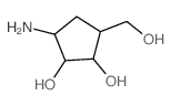 1,2-Cyclopentanediol,3-amino-5-(hydroxymethyl)-, (1R,2S,3R,5R)-rel-结构式