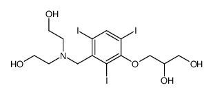 3-(3-{[Bis-(2-hydroxy-ethyl)-amino]-methyl}-2,4,6-triiodo-phenoxy)-propane-1,2-diol结构式