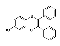 4-(2-chloro-1,2-diphenylethenyl)sulfanylphenol结构式