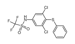 N-(3,5-Dichloro-4-phenylsulfanyl-phenyl)-C,C,C-trifluoro-methanesulfonamide Structure