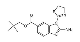 1-(thiazolin-2-yl)-2-amino-6-neopentyloxycarbonylbenzimidazole Structure