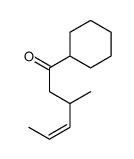 1-cyclohexyl-3-methylhex-4-en-1-one结构式