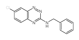 1,2,4-Benzotriazin-3-amine,7-chloro-N-(phenylmethyl)- Structure