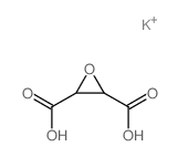 2,3-Oxiranedicarboxylicacid, potassium salt (1:2) structure