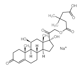 5-[2-(11,17-dihydroxy-10,13-dimethyl-3-oxo-2,6,7,8,9,11,12,14,15,16-decahydro-1H-cyclopenta[a]phenanthren-17-yl)-2-oxo-ethoxy]-3,3-dimethyl-5-oxo-pentanoic acid Structure