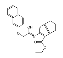 ethyl 2-[(2-naphthalen-2-yloxyacetyl)amino]-5,6-dihydro-4H-cyclopenta[b]thiophene-3-carboxylate结构式