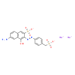 6-Amino-4-hydroxy-3-[[4-(sulfomethyl)phenyl]azo]-2-naphthalenesulfonic acid disodium salt Structure