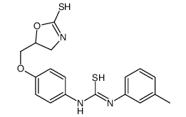 1-(3-methylphenyl)-3-[4-[(2-sulfanylidene-1,3-oxazolidin-5-yl)methoxy]phenyl]thiourea Structure