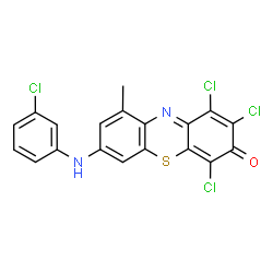 7-[(3-Chlorophenyl)amino]-1,2,4-trichloro-9-methyl-3H-phenothiazin-3-one structure