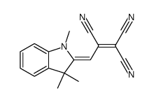 2,3-Dicyano-4-[1,3,3-trimethyl-1,3-dihydro-indol-(2E)-ylidene]-but-2-enenitrile Structure