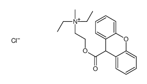 diethyl-methyl-[2-(9H-xanthene-9-carbonyloxy)ethyl]azanium,chloride结构式