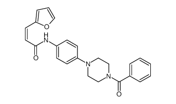 (Z)-N-[4-(4-benzoylpiperazin-1-yl)phenyl]-3-(furan-2-yl)prop-2-enamide结构式