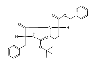(S)-benzyl 1-((R)-2-(tert-butoxycarbonylamino)-3-phenylpropanoyl)pyrrolidine-2-carboxylate结构式