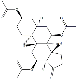 3α,7α,12α-Tris(acetyloxy)-5β-androstan-17-one结构式