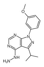 4-hydrazino-3-isopropyl-1-(3-methoxyphenyl)-1H-pyrazolo[3,4-d]pyrimidine Structure