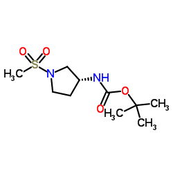 2-Methyl-2-propanyl [(3R)-1-(methylsulfonyl)-3-pyrrolidinyl]carbamate Structure