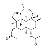 (2aS)-3β,5β-Diacetoxy-2a,7α,10,10cβ-tetramethyl-2,2a,3,4,4aα,5,6,7,7aα,8,10bβ,10c-dodecahydronaphth[2,1,8-cde]azulene Structure