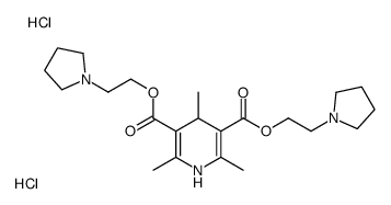 bis(2-pyrrolidin-1-ylethyl) 2,4,6-trimethyl-1,4-dihydropyridine-3,5-dicarboxylate,dihydrochloride结构式