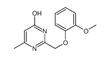 2-[(2-methoxyphenoxy)methyl]-6-methyl-1H-pyrimidin-4-one结构式