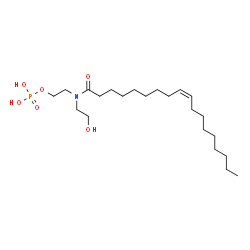 9-Octadecenamide, N,N-bis(2-hydroxyethyl)-, (Z)-, phosphate (ester) structure