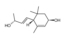 (3R,6R,7E,9R)-3,9-dihydroxy-4,7-megastigmadiene Structure