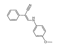 (Z)-3-((4-methoxyphenyl)amino)-2-phenylacrylonitrile结构式