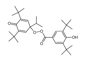 1-isopropyl-3,5-di-tert-butyl-4-oxo-2,5-cyclohexadienyl 3,5-di-tert-butyl-4-hydroxyperbenzoate Structure