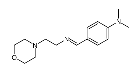 N,N-dimethyl-4-(2-morpholin-4-ylethyliminomethyl)aniline结构式