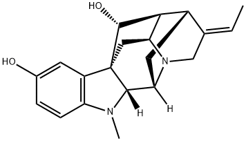(17R,19E)-19,20-Didehydro-1-demethylajmalan-10,17-diol Structure