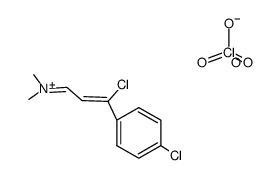 Methanaminium, N-3-chloro-3-(4-chlorophenyl)-2-propenylidene-N-methyl-, perchlorate Structure
