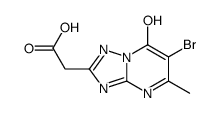 (6-Bromo-7-hydroxy-5-methyl[1,2,4]triazolo[1,5-a]pyrimidin-2-yl)a cetic acid结构式