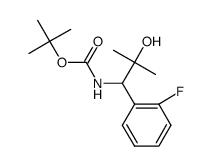 tert-butyl (1-(2-fluorophenyl)-2-hydroxy-2- methylpropyl)carbamate结构式