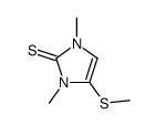 1,3-dimethyl-4-methylsulfanylimidazole-2-thione结构式