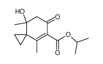 isopropyl 8-hydroxy-4,8-dimethyl-6-oxospiro[2.5]oct-4-ene-5-carboxylate结构式