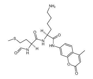7-(N-formylmethionyl-L-lysyl)amino-4-methylcoumarin Structure