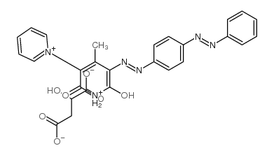 1',2'-dihydro-6'-hydroxy-4'-methyl-2'-oxo-5'-[[4-(phenylazo)phenyl]azo]-1,3'-bipyridinium malate Structure
