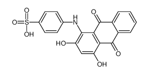 4-[(2,4-dihydroxy-9,10-dioxoanthracen-1-yl)amino]benzenesulfonic acid结构式