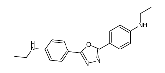 N-ethyl-4-[5-[4-(ethylamino)phenyl]-1,3,4-oxadiazol-2-yl]aniline结构式