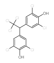 2,6-dichloro-4-[2,2,2-trichloro-1-(3,5-dichloro-4-hydroxy-phenyl)ethyl]phenol structure