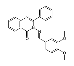 3-[(3,4-dimethoxybenzylidene)amino]-2-phenyl-3H-quinazolin-4-one Structure