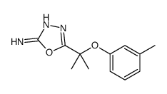 5-[2-(3-methylphenoxy)propan-2-yl]-1,3,4-oxadiazol-2-amine结构式