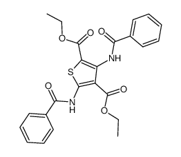 2,4-Bis(benzoylamino)-3,5-thiophendicarbonsaeure-diethylester Structure