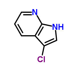 3-氯-1H-吡咯并[2,3-B]吡啶结构式