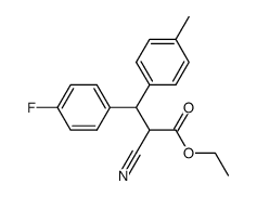 ethyl 2-cyano-3-(4-fluorophenyl)-3-(p-tolyl)propanoate Structure