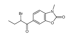 6-(2-bromobutyryl)-3-methylbenzoxazolinone Structure