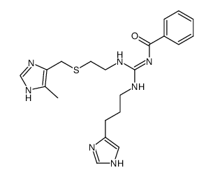 N-(((3-(1H-imidazol-4-yl)propyl)amino)((2-(((5-methyl-1H-imidazol-4-yl)methyl)thio)ethyl)amino)methylene)benzamide Structure