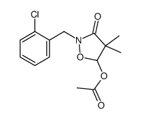 [2-[(2-chlorophenyl)methyl]-4,4-dimethyl-3-oxo-1,2-oxazolidin-5-yl] acetate结构式