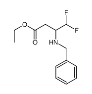 ethyl 3-(benzylamino)-4,4-difluorobutanoate结构式